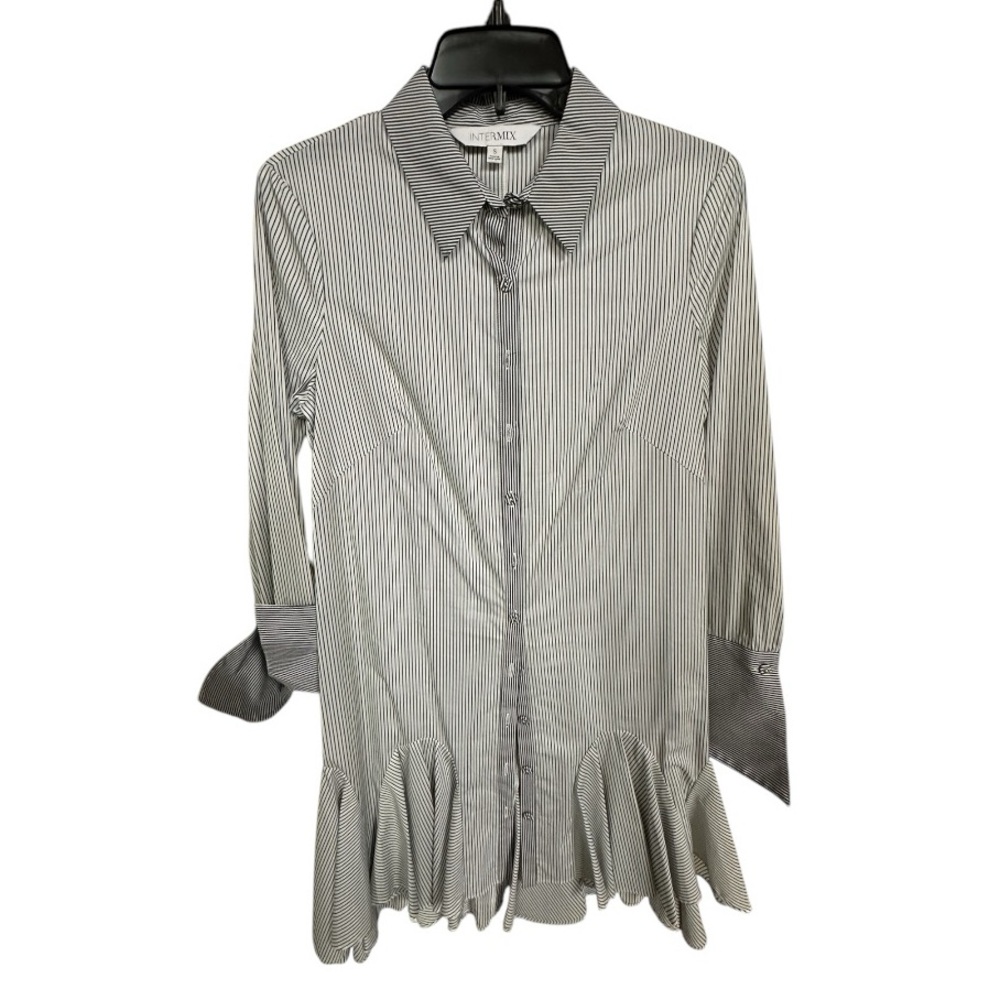 Intermix Divia Poplin Striped Mini Shirt Dress SM